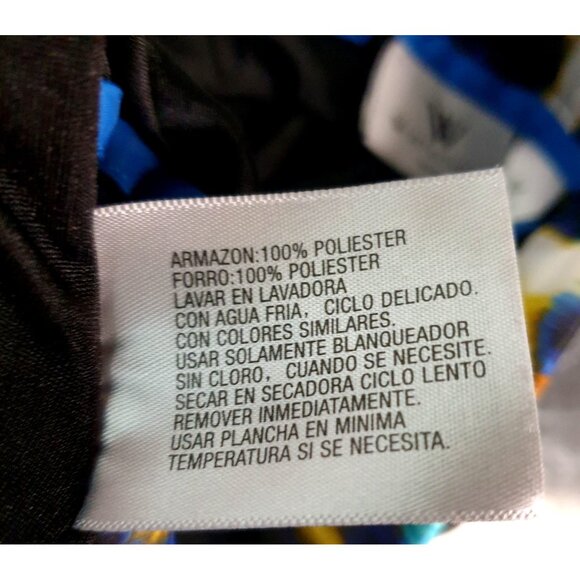 Worthington Womens 3X Maxi Skirt Leopard Print Blue & Yellow Chic Resort Preppy - Picture 5 of 6